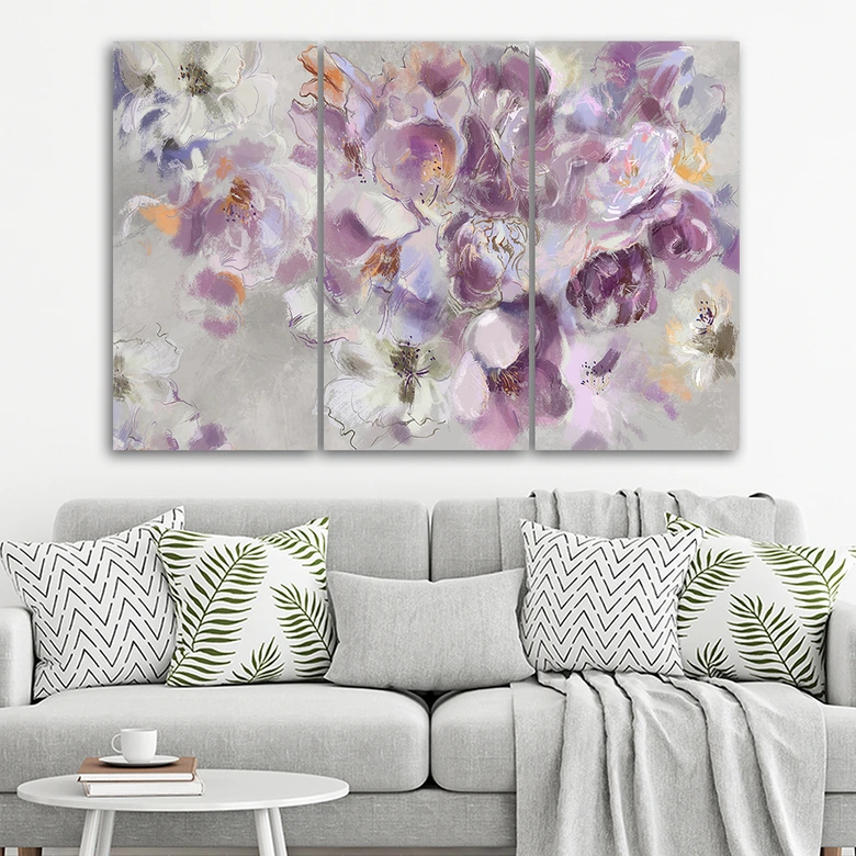 Leinwandbild 3 teilig, Iris Blume 