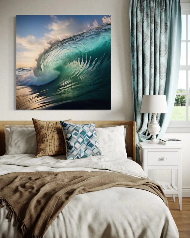 Leinwandbild Welle Meer Wasser Natur 