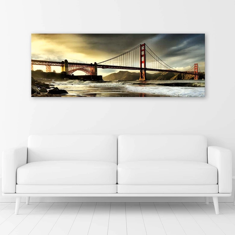 Canvasbillede, Udsigt over Brooklyn Bridge 