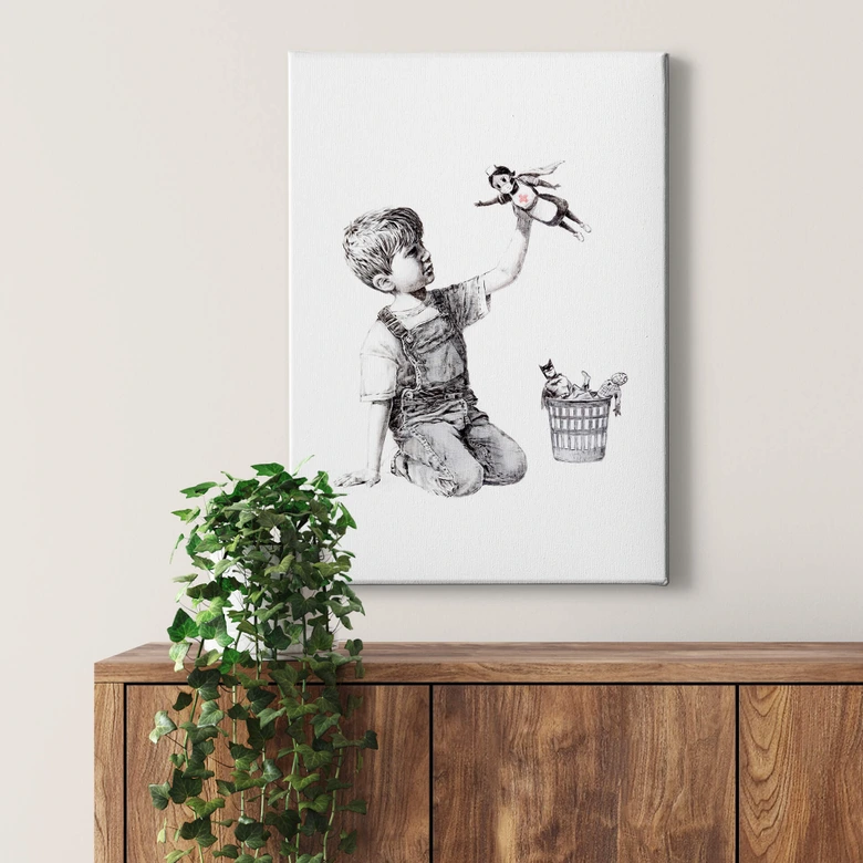 Tableau sur toile Banksy - Real Hero 