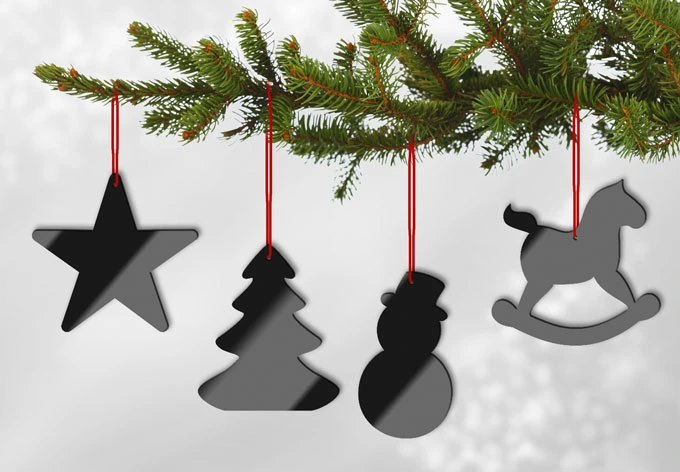 Acryldeko Baumschmuck (4-teilig) 