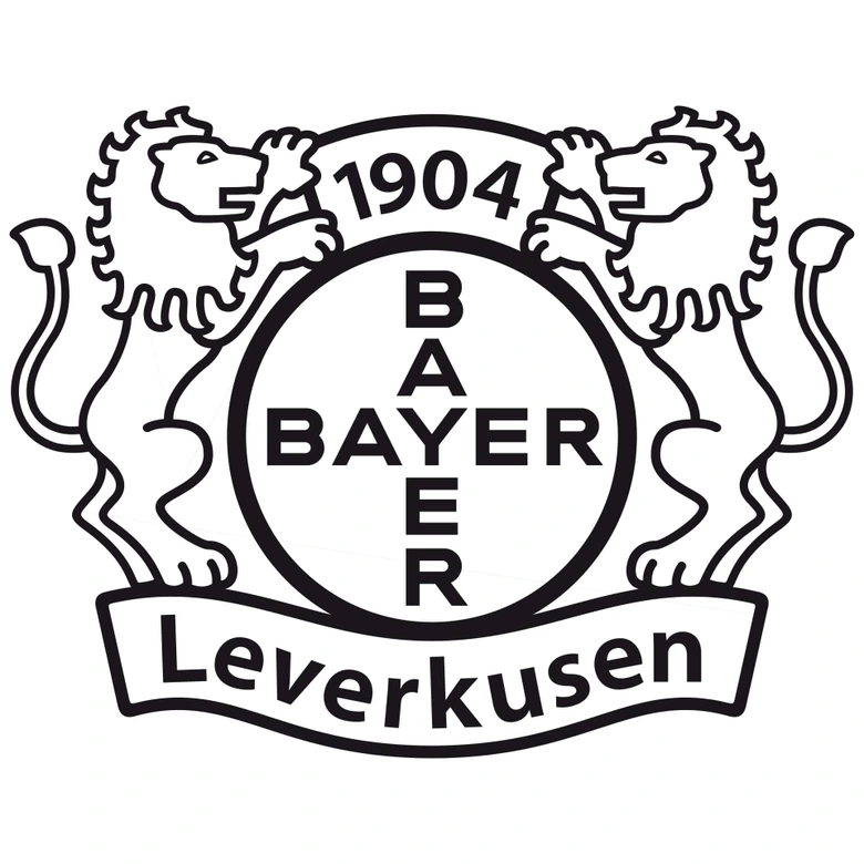 Wandtattoo Bayer 04 Leverkusen Logo einfarbig 