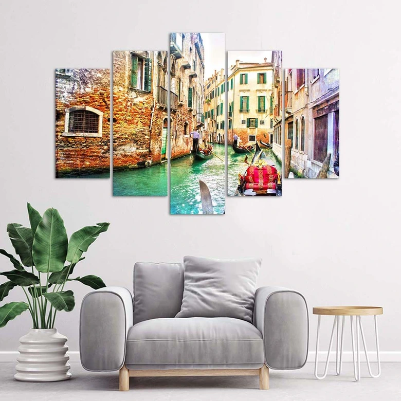 Leinwandbild 5 teilig, Venedig Stadt Italien 