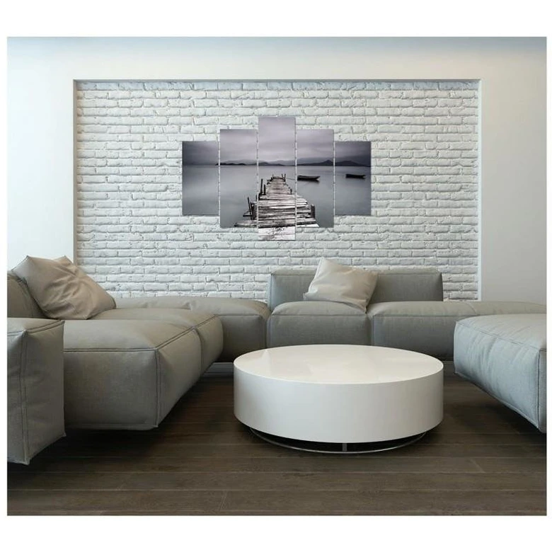 Leinwandbild 5 teilig, Pier Lake Landscape Bild 