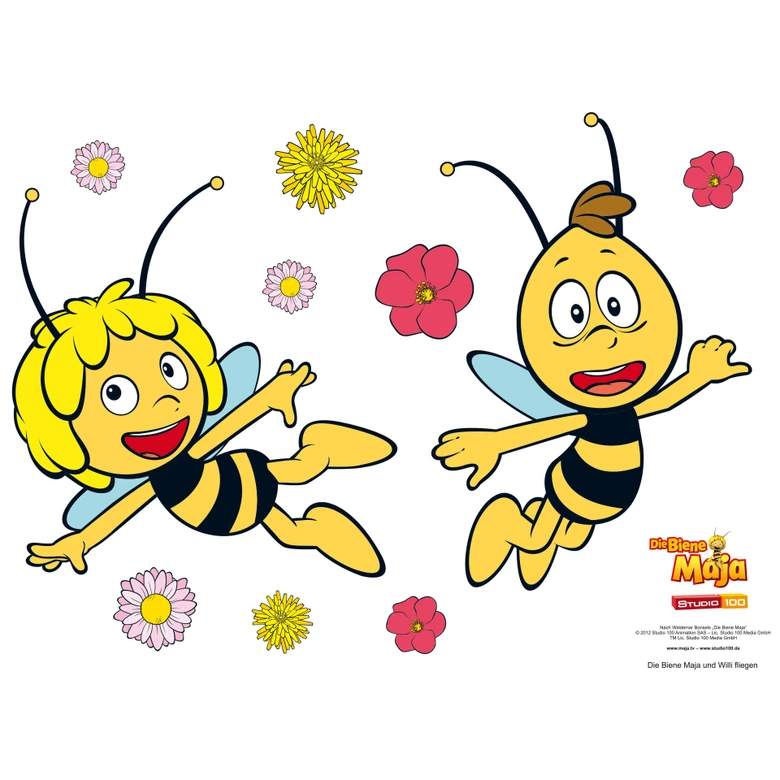 Maya the Bee and Willy are flying Wall sticker 