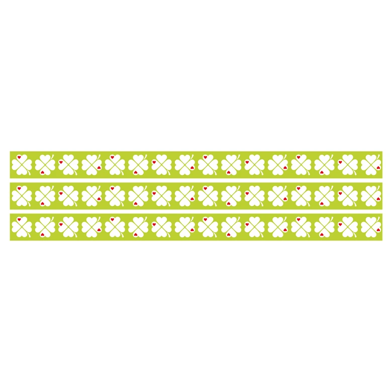 Wandtattoo byGraziela - Bordüre Kleeblatt grün - 120x25 cm 