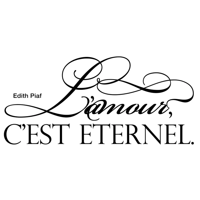 Wandtattoo L'amour, c'est eternel inkl.4 Bilderrahmen 