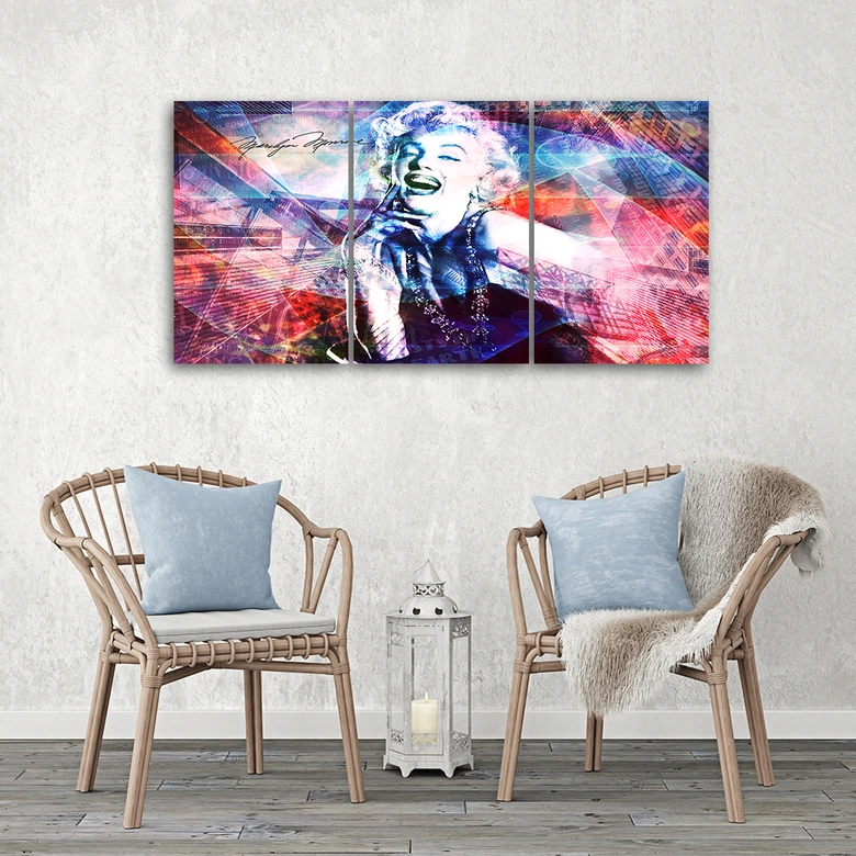 3-delt lærredstryk, Marilyn Monroe 