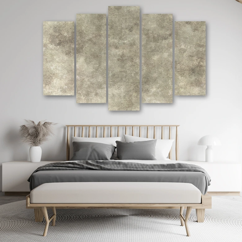 Leinwandbild 5 teilig, Steinwand 
