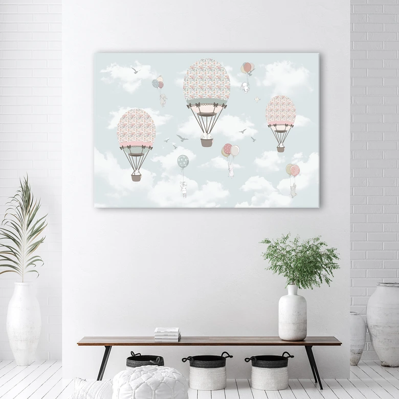 Leinwandbild, Bunte Ballon Tiere Kinder 