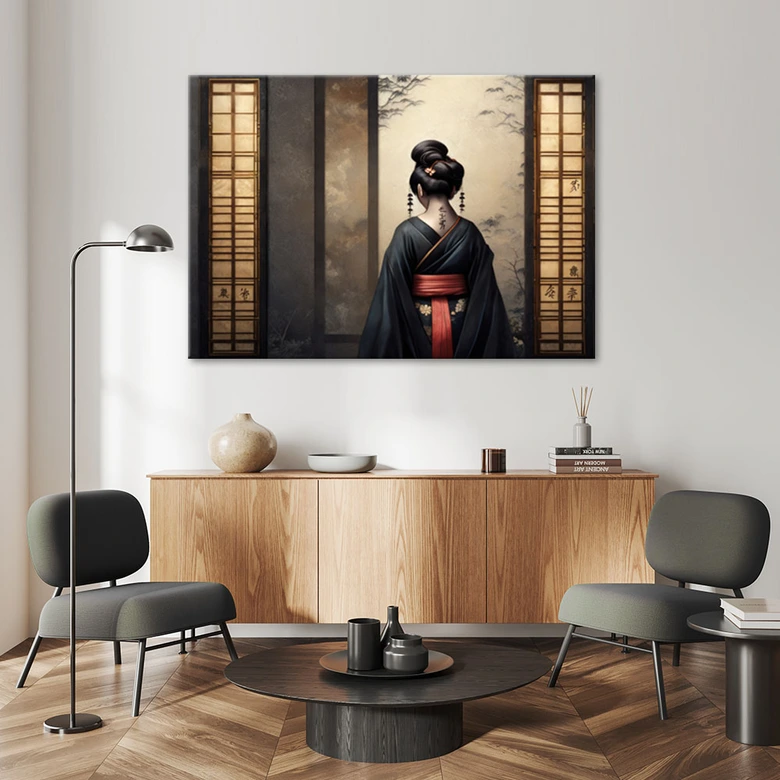 Leinwandbild Japanische Geisha 