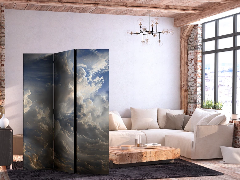 Paravent, Raumteiler freistehend, Trennwand - Golden Reflections on Clouds Foretelling Dusk 