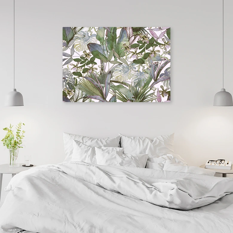 Leinwandbild, Die tropischen Monstera Blätter 