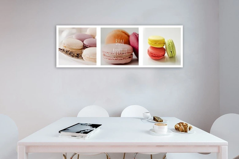 Leinwandbild, Bunte Macarons Set 