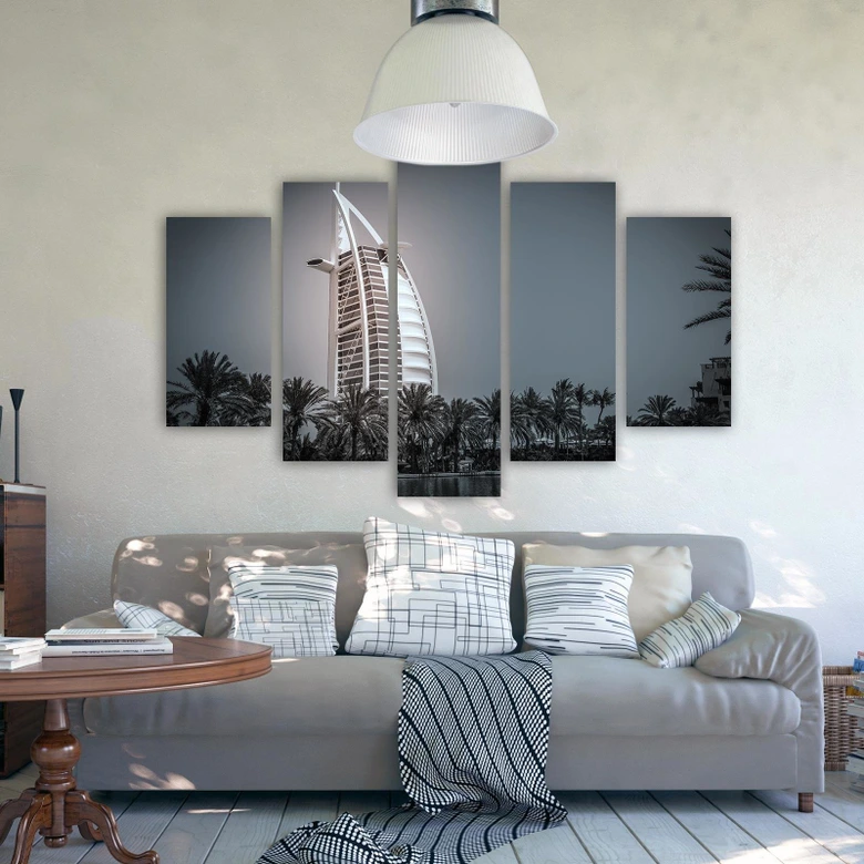 Wandbild 5-teilig, Dubai Hotel 