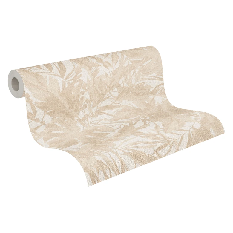 COSMOPOLITAN Dschungel Tapete Beige Creme - Botanische Vliestapete mit Blättern 