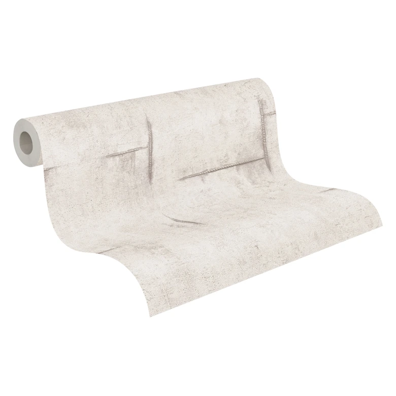COSMOPOLITAN papier peint aspect béton - papier peint intissé industriel moderne en blanc gris 