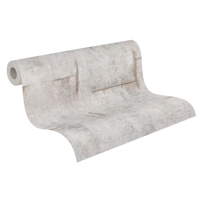 COSMOPOLITAN papier peint gris imitation béton - papier peint intissé style industriel salon 