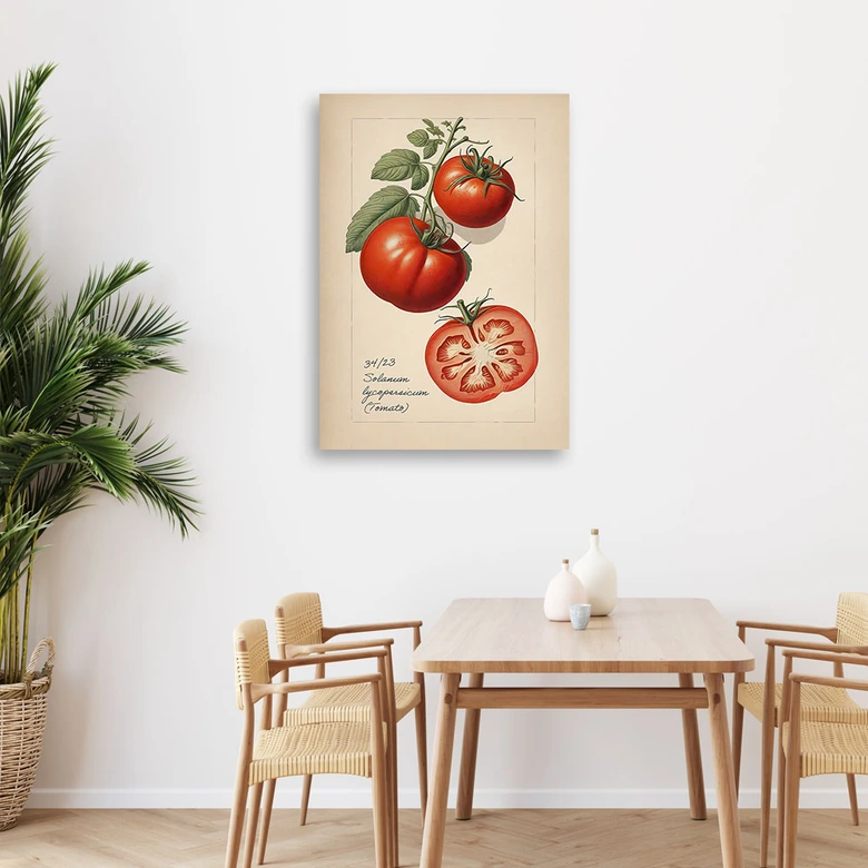 Leinwandbild Obst Weinlese Tomate 