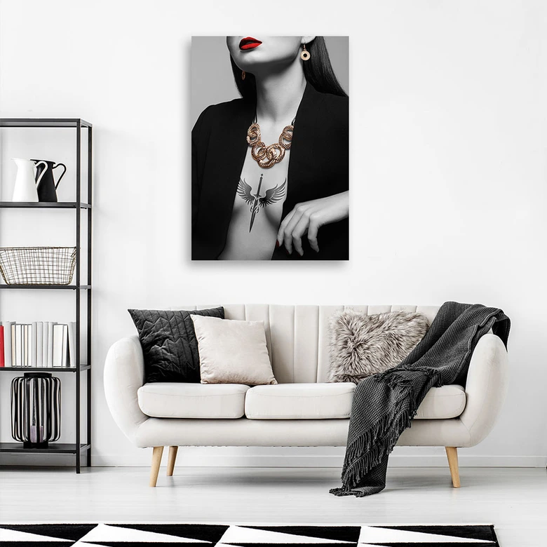 Canvas Schilderij, vrouw glamour 