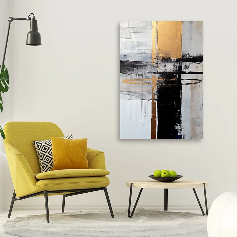 Canvas, gouden glamour abstractie 