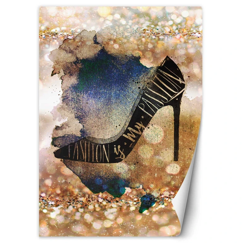 Fototapete, Schwarzer Stöckelschuh 