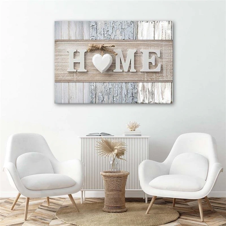 Leinwandbild, Home Herz Shabby Chic 