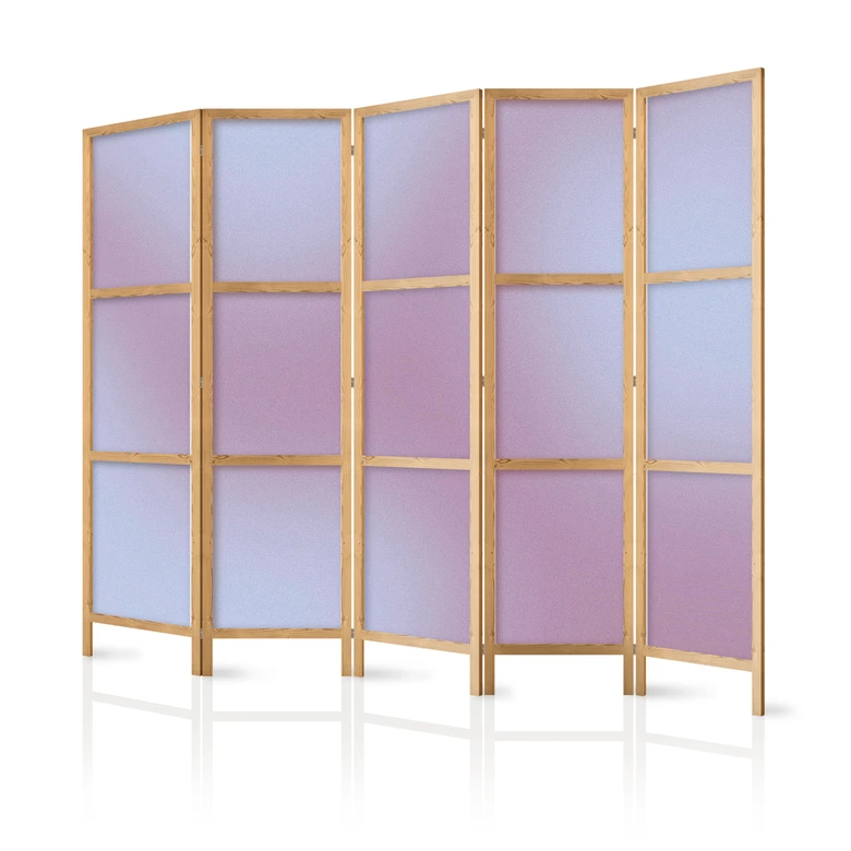 Japanischer Paravent, Raumteiler freistehend, Trennwand - Complex Gradient in Nostalgic Colors 