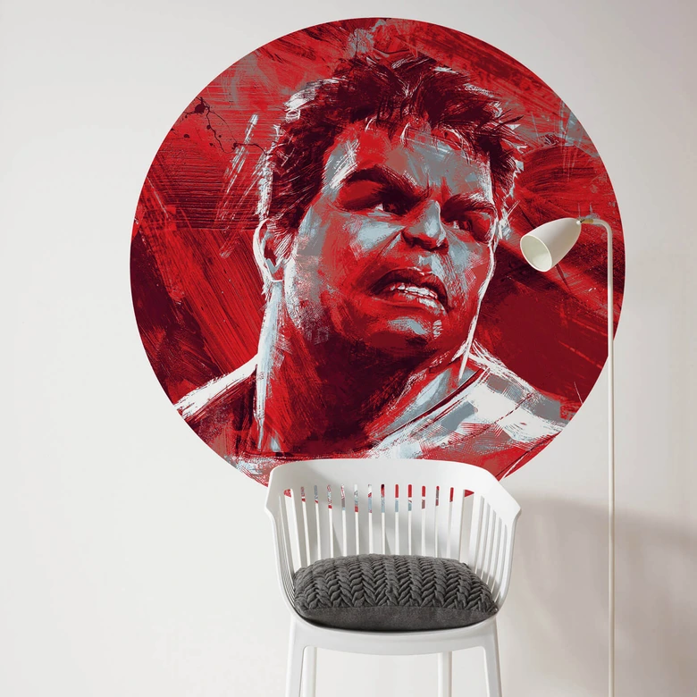 Selbstklebende Vlies Fototapete - Avengers Painting Hulk - 125 x 125 cm 