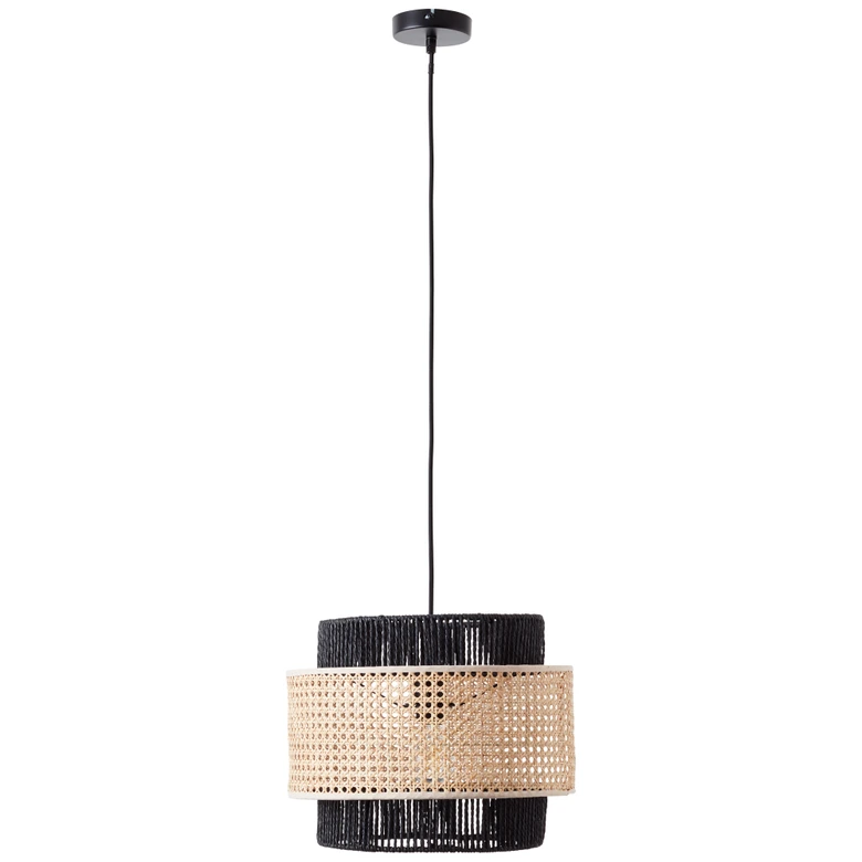 Pendelleuchte Anastasia, braun, 134,5 x 36 cm, Rattan Pendellampe 
