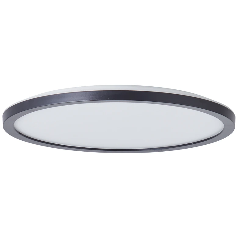 Aufbaupaneel Claire, schwarz, Ø 29,4 cm, Innenleuchte, Warmweiß 
