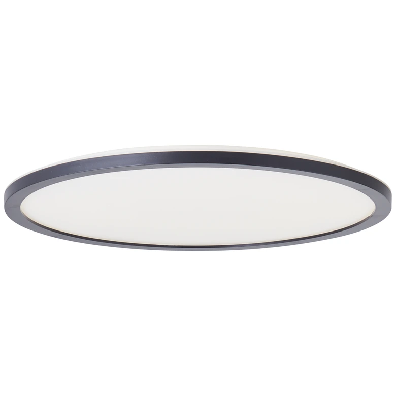 Aufbaupaneel Claire, schwarz, Ø 42 cm, Innenleuchte, Neutralweiß 