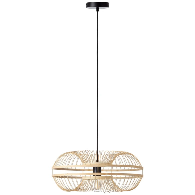 Pendelleuchte Dana, braun, Ø 48 cm, Bambus Pendellampe 