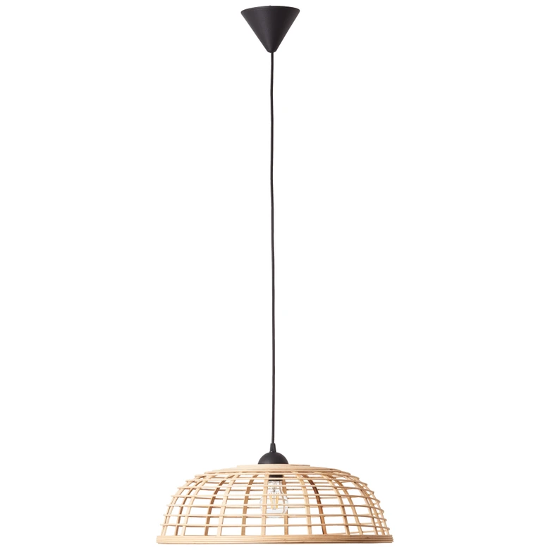 Pendelleuchte Elma, braun, 130 x 48 cm, Bambus Pendelleuchte 