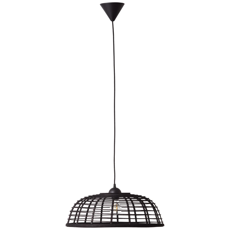 Pendelleuchte Elma, schwarz, 130 x 48 cm, Bambus Pendellampe 