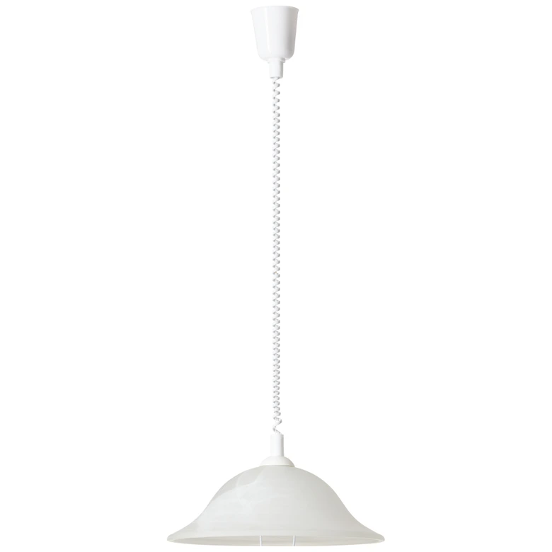 Pendelleuchte Gregor, weiß, 180 x 40,5 cm, Glas Pendellampe, dimmbar 