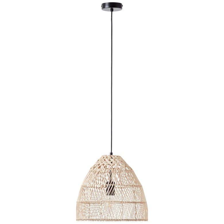 Pendelleuchte Lionel, braun, 120 x 34,5 cm, Rattan Pendellampe 