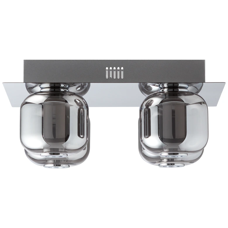 Deckenleuchte Martin, grau, 15 x 35 cm, Glas Innenleuchte 