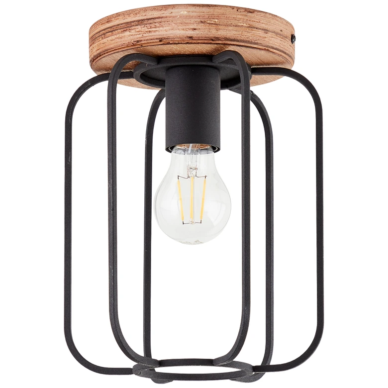 Deckenleuchte Rosalie, braun, 27 x 20 cm, Holz Innenleuchte 