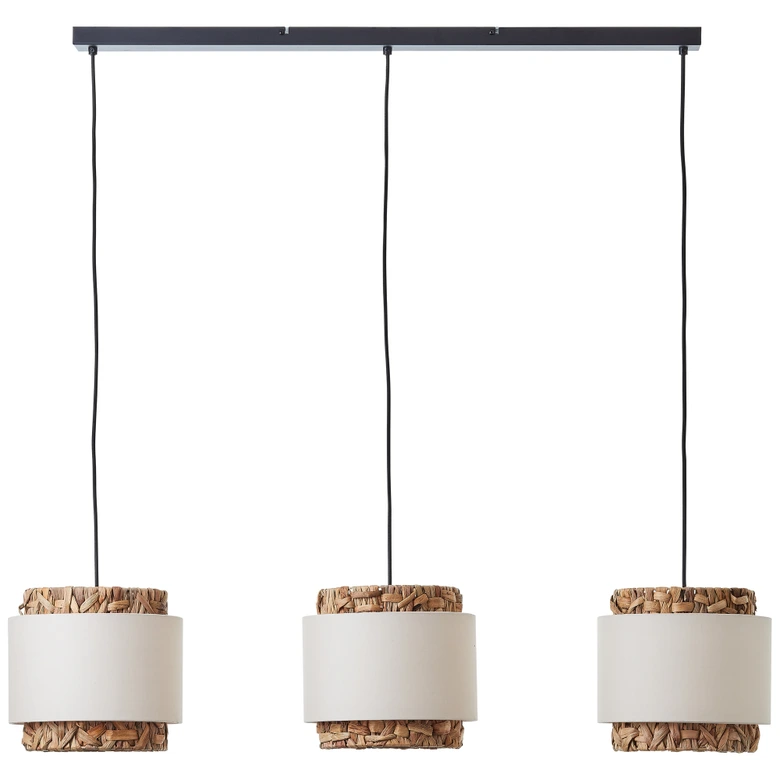 Pendelleuchte Till, braun, 120 x 110 cm, Textil Lampe 