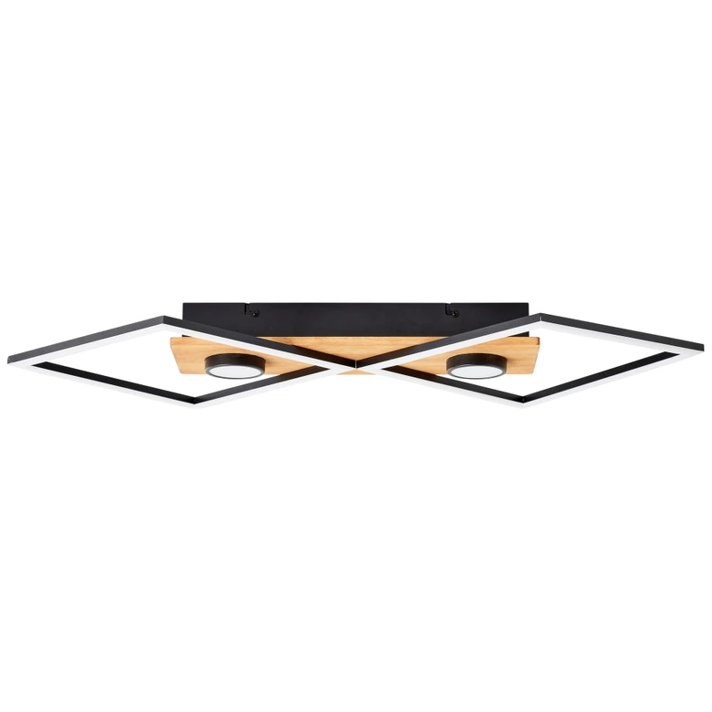 Deckenleuchte Vincent, braun, 70,7 x 35,4 cm, Holz Lampe 