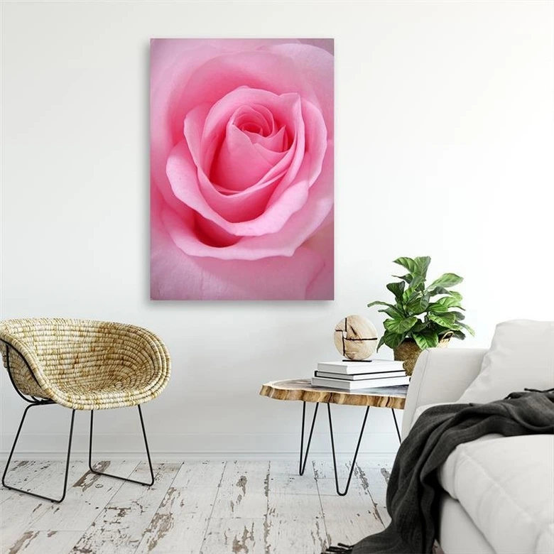 Canvasbillede, Lyserøde blomstrende planter 