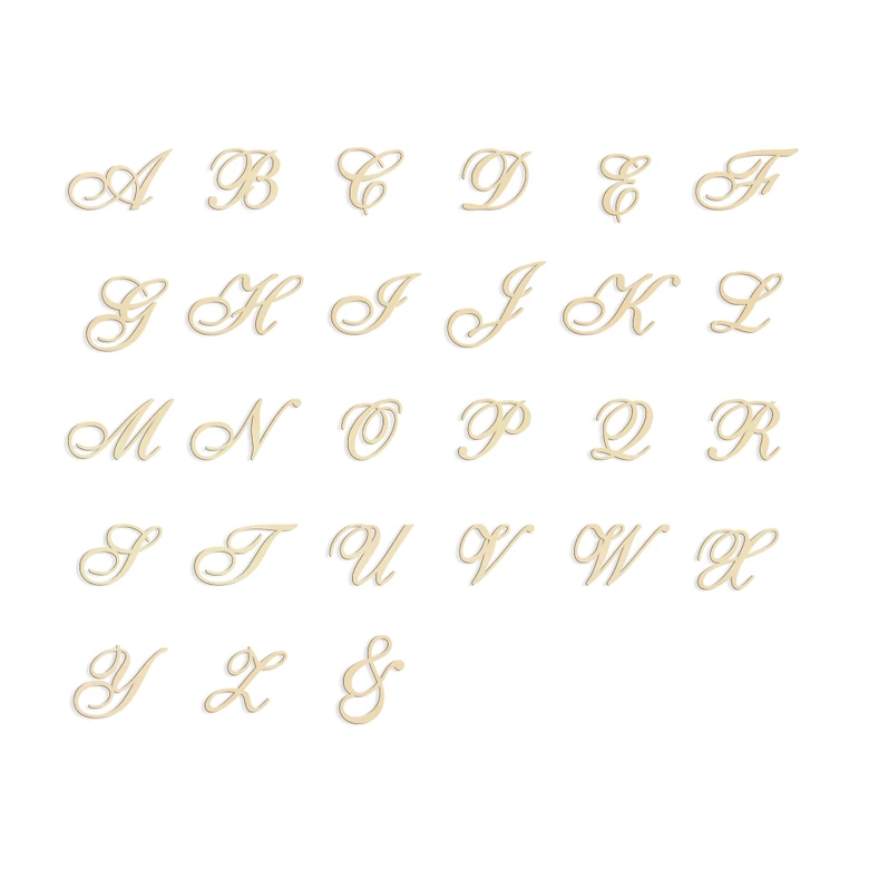 Decorative Letters - Calligraphic Style - Poplar 