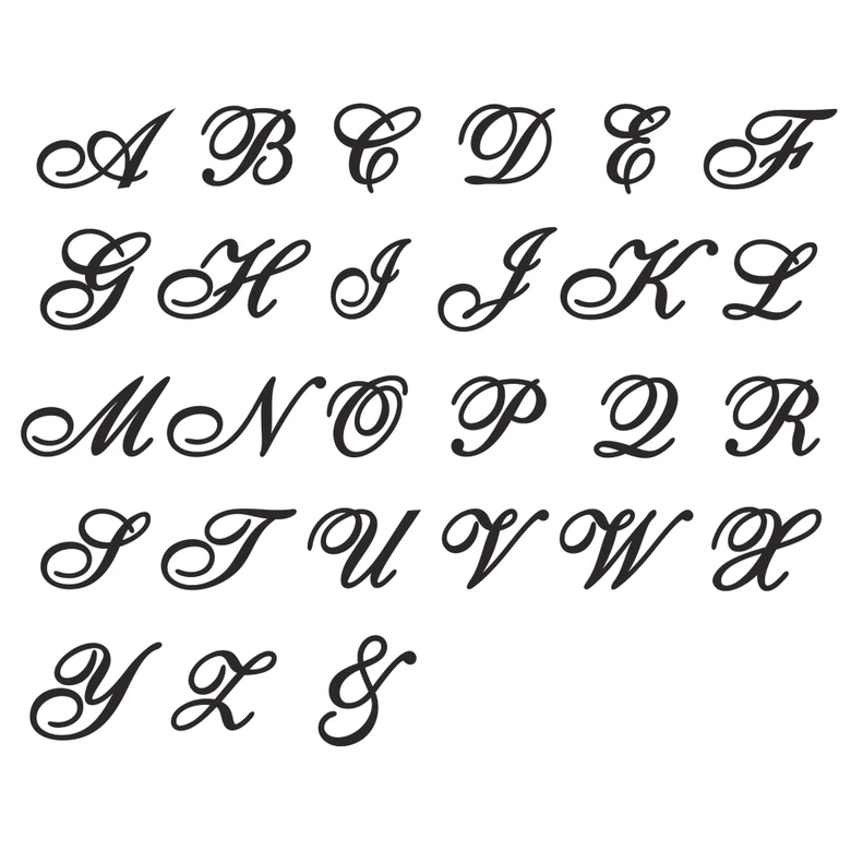 Decorative Letters - Calligraphic Style - MDF 