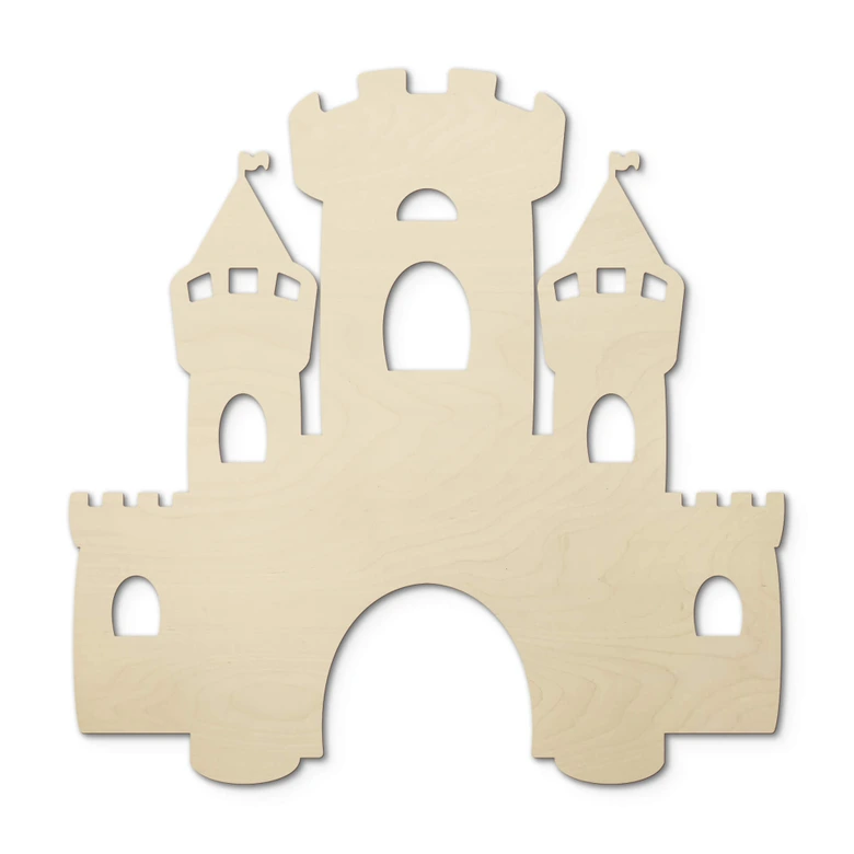 Dekoracja drewniana topola - zamek 
