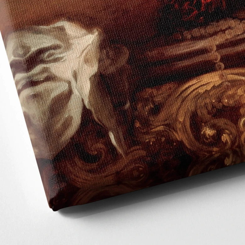 Leinwandbild Delacroix - Vase mit Blumen auf einer Konsole 