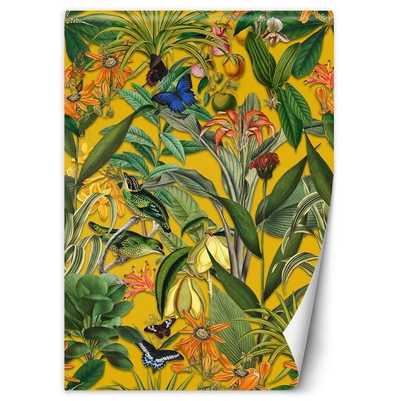 Fototapete, bunte Tropische Blumen Blätter Natur - Andrea Haase 