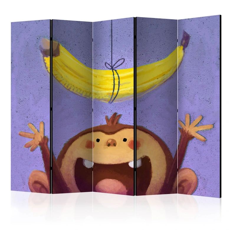Paravent, Raumteiler freistehend, Trennwand - Banane 
