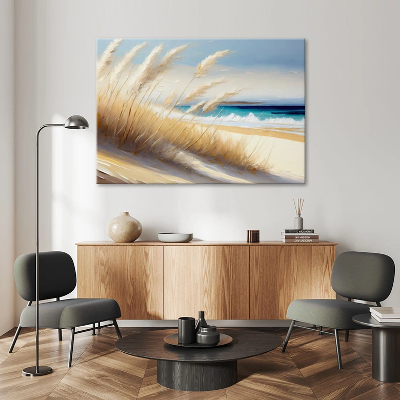 Leinwandbild, Strand Meeresdünen 