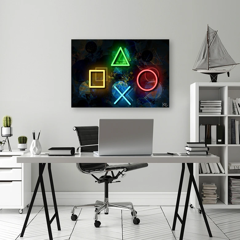 Leinwandbild, Tasten für den Controller 